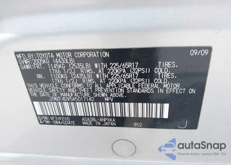 2010 Toyota Rav4 from USA, damaged, VIN JTMZF4DV5A5017142